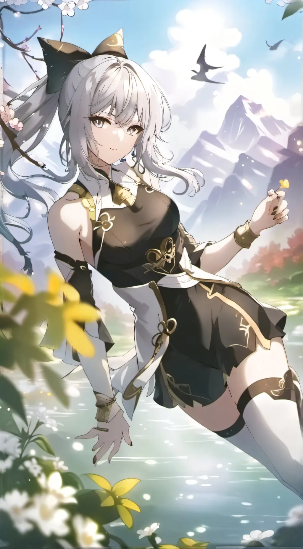 ai character: silver background