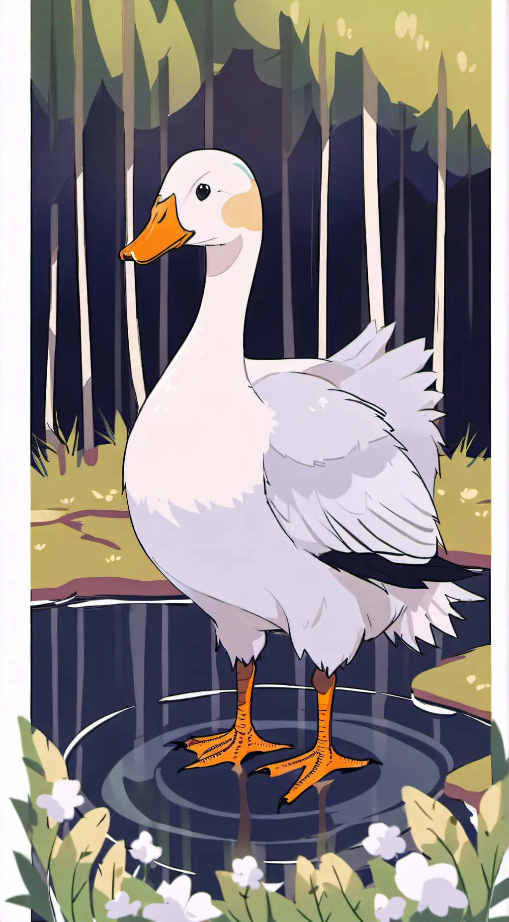 ai character: Ducky Tao background