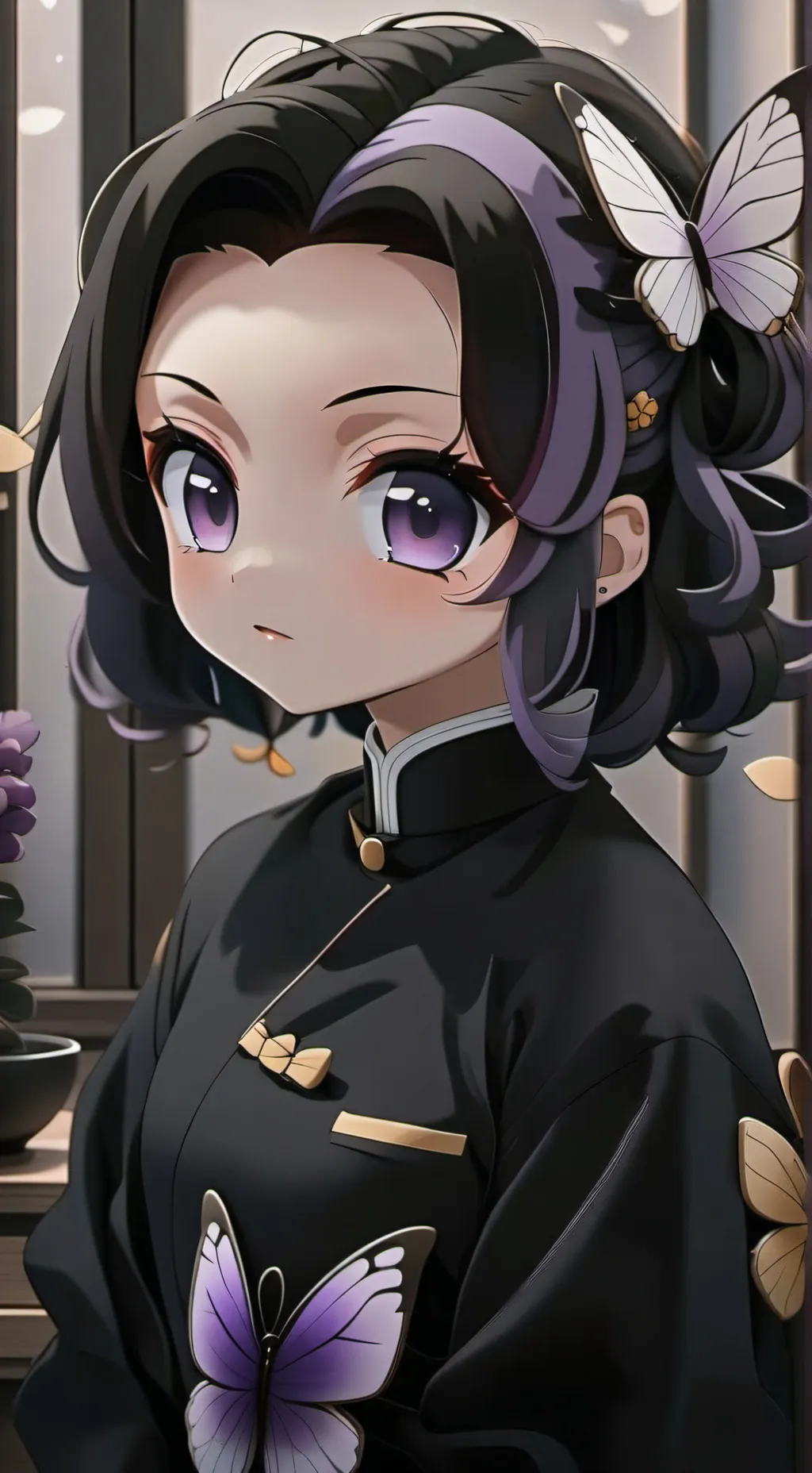 ai character: baby kocho shinobu background