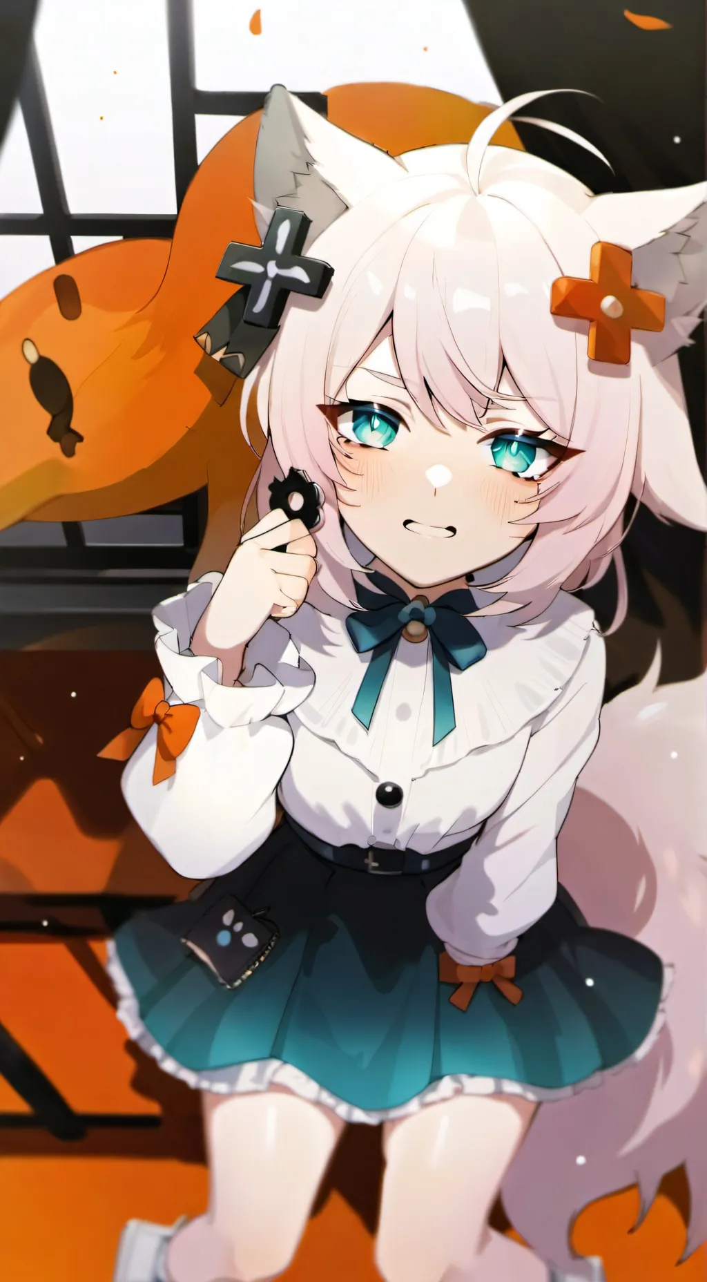 ai character: Cream background