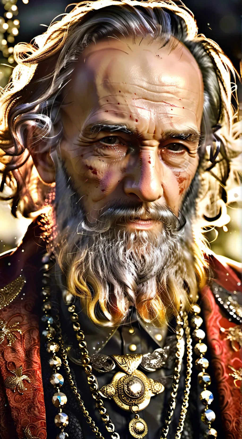 ai character: •-Old man-• background