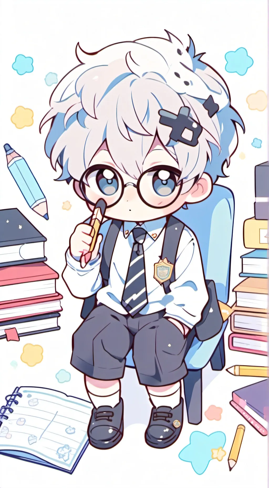 ai character: Nerd Baby  background
