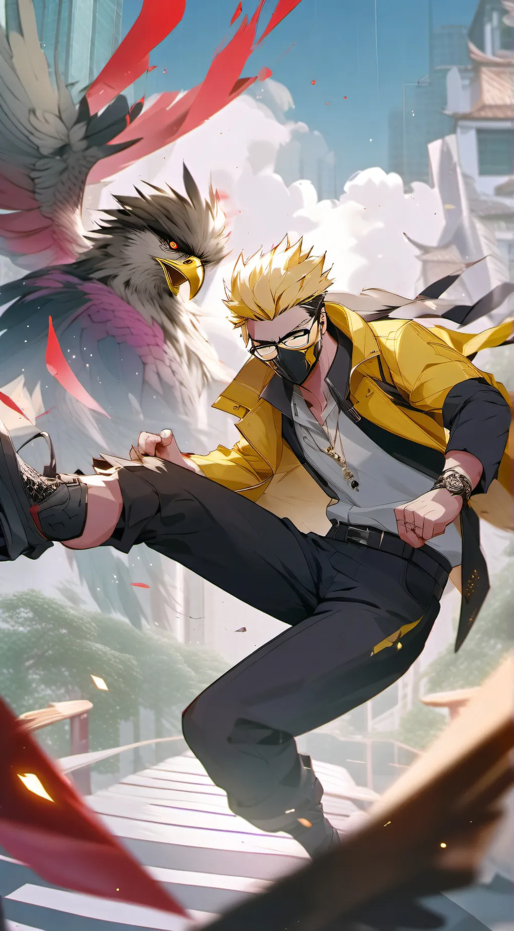 ai character: Hawks vs afo background