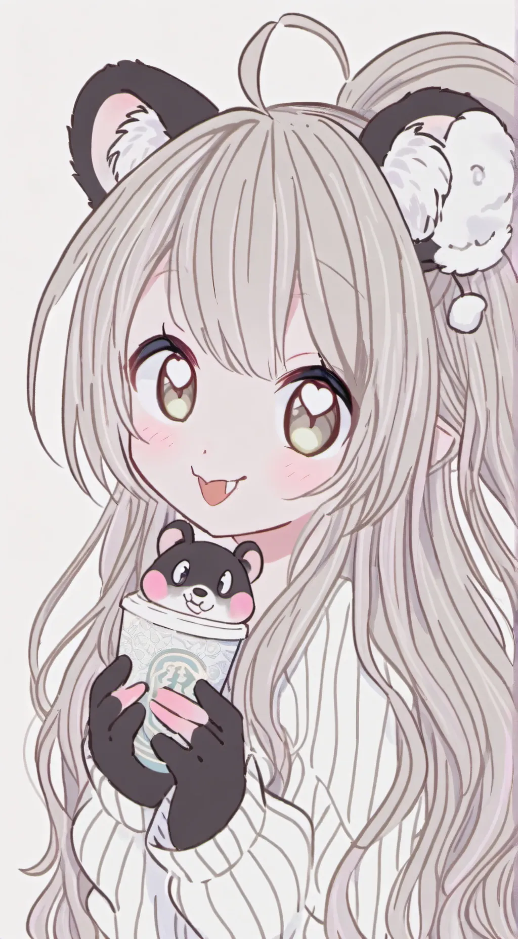 ai character: Stripy Skunk Furry background