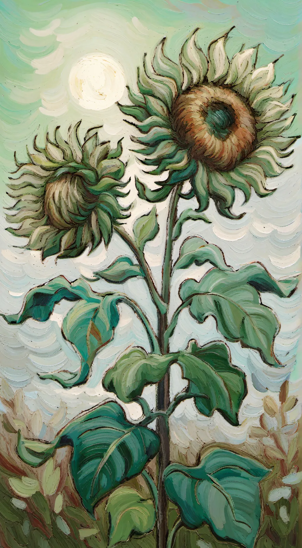 ai character: flowers X e.f.e background