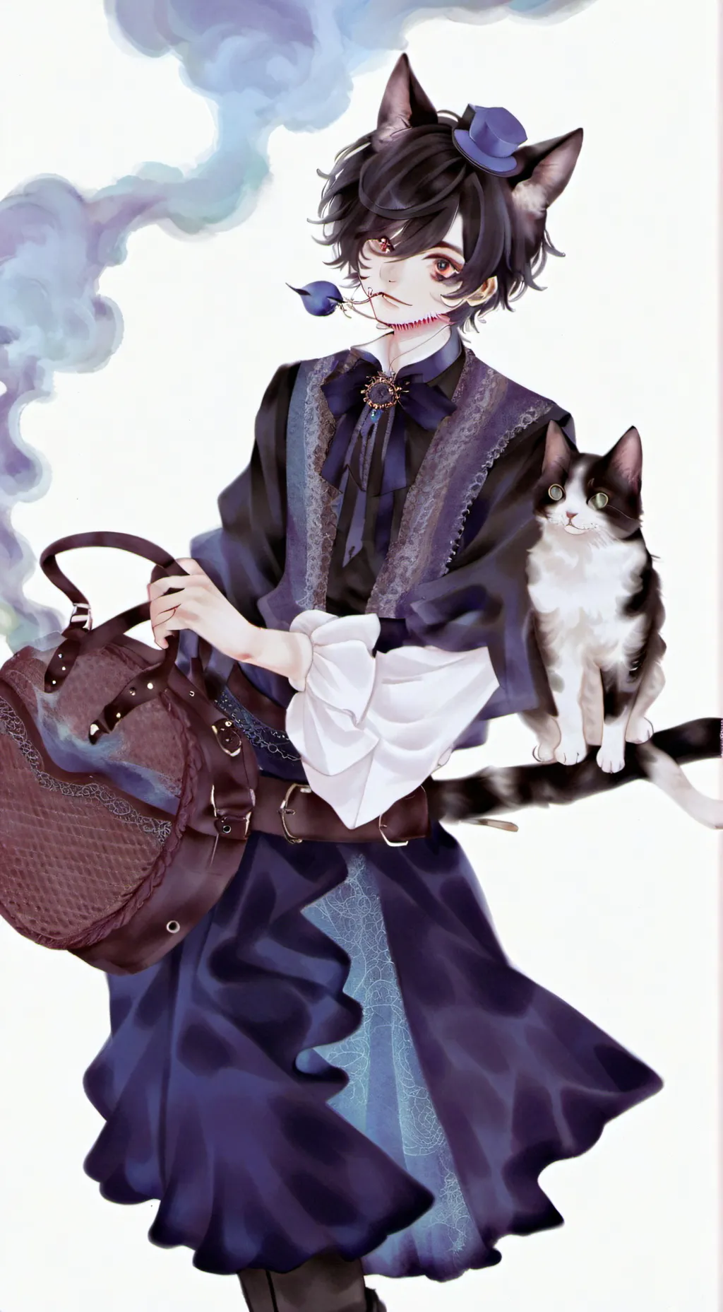 ai character: ⚫️🖤✔️ZAKI🖤⚫️ background