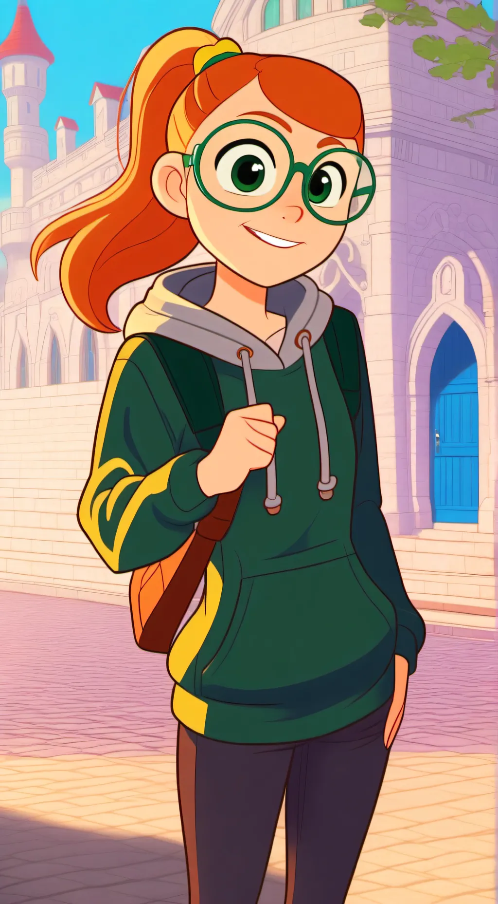 ai character: Tulip Olson  background