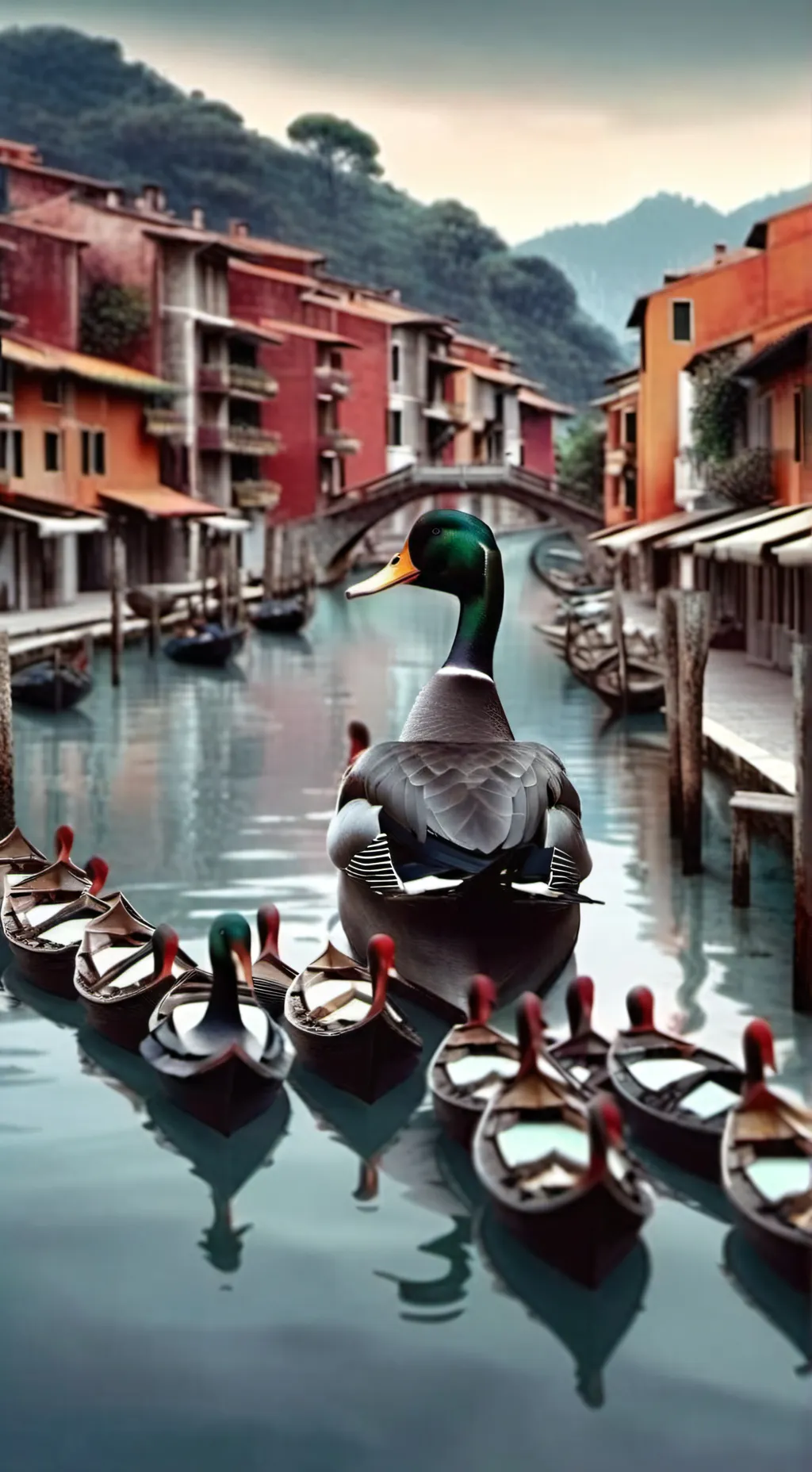 ai character: mom duck background