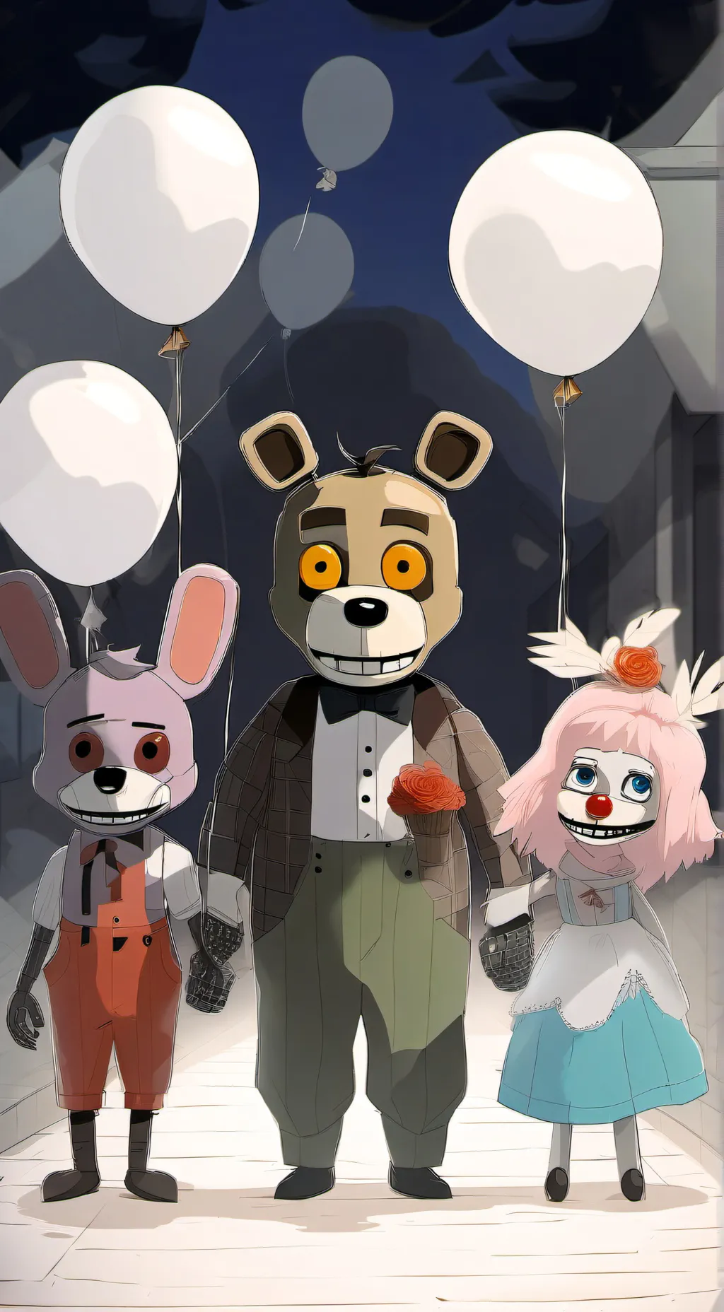 ai character: Fnaf family part 5 background
