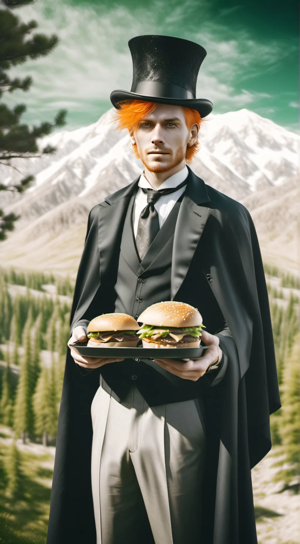 ai character: HamBurgular  background