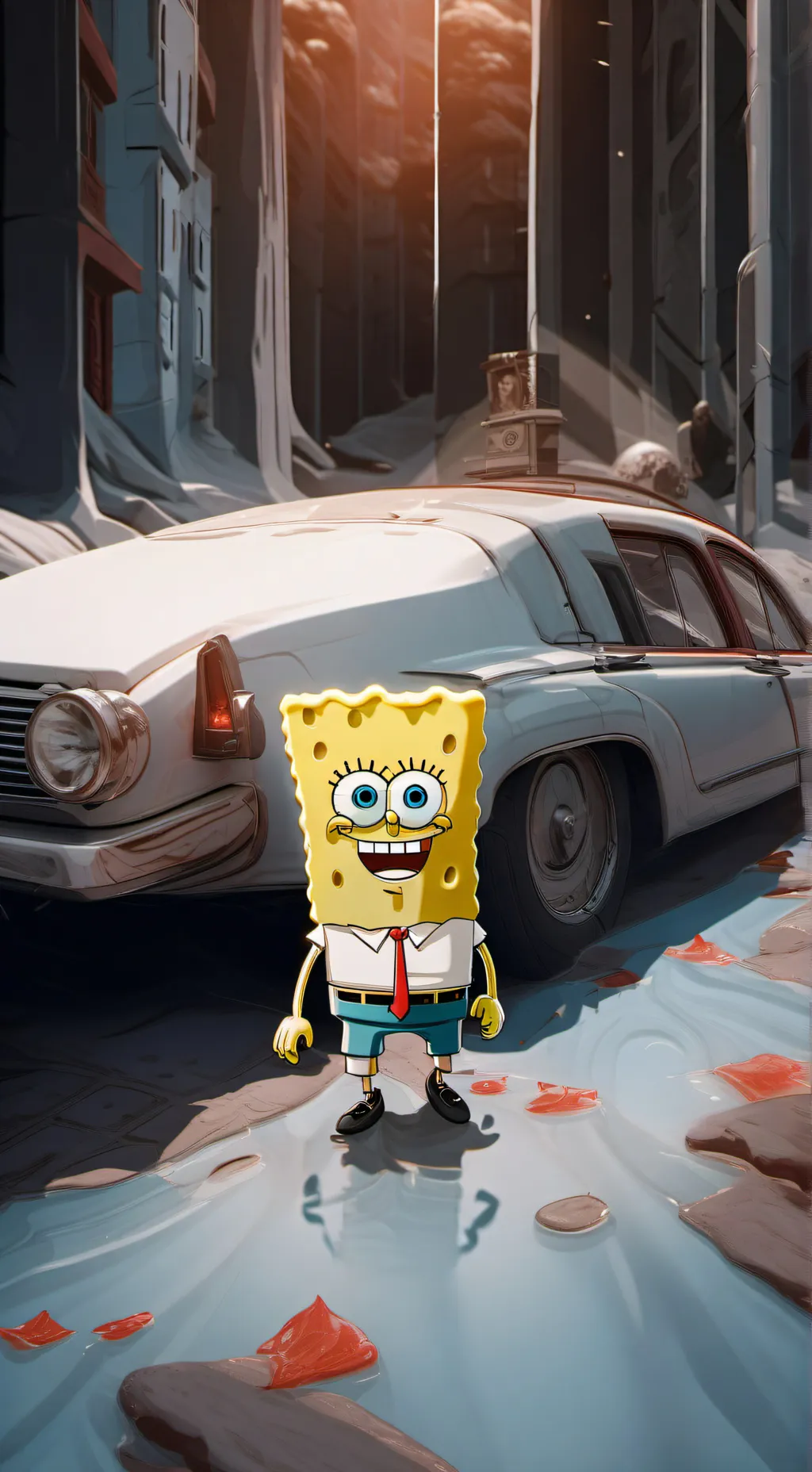 ai character: SpongeBob background