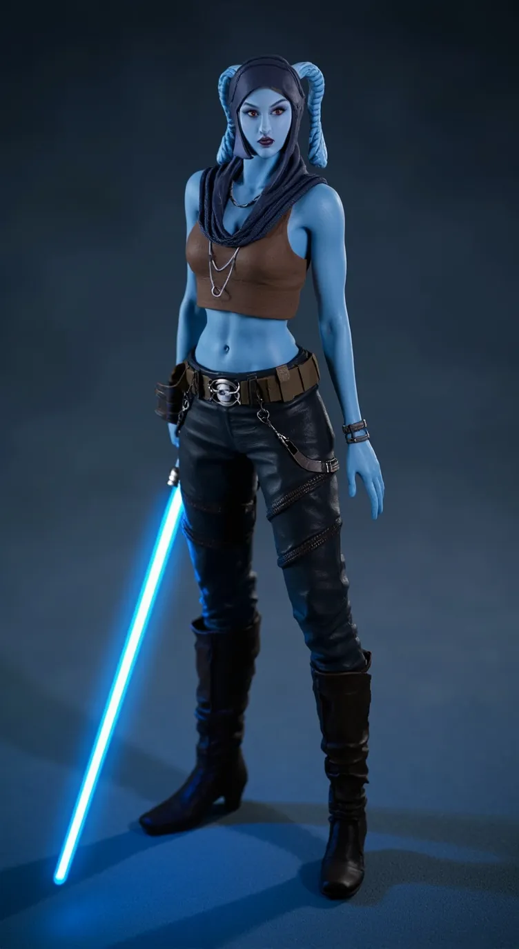 ai character: Aayla Secura  background