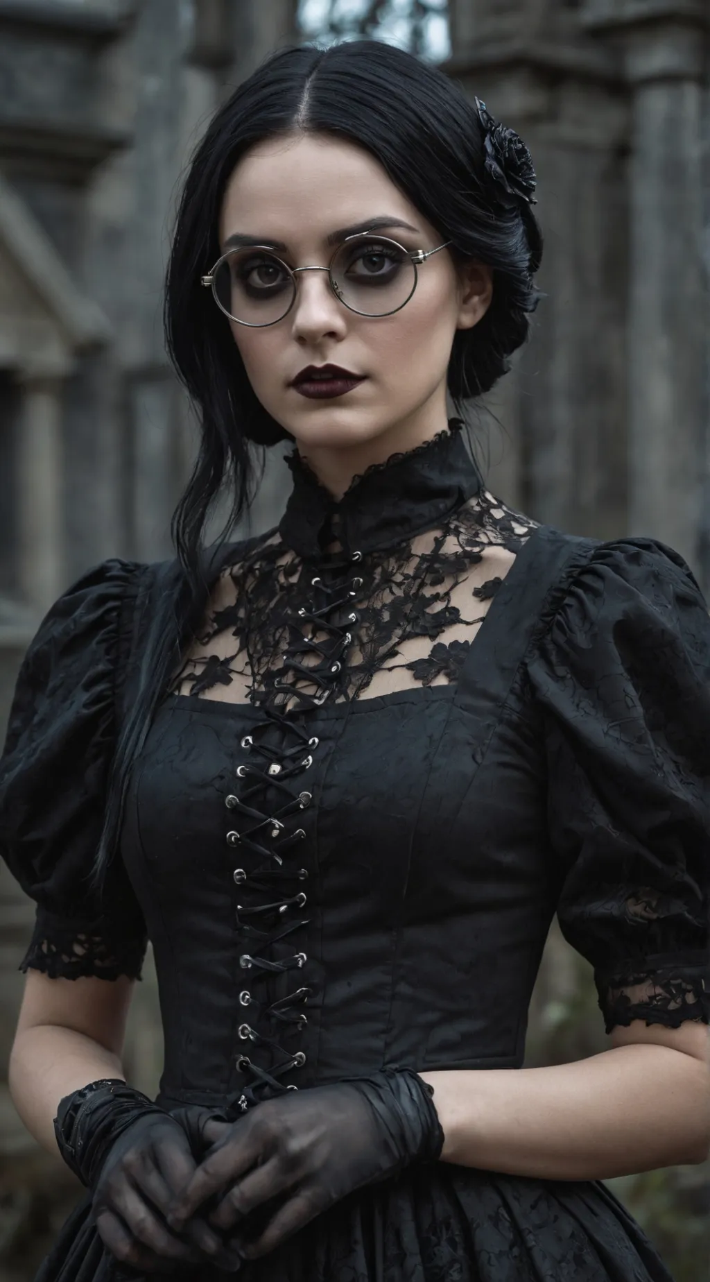 ai character: Vandinha Addams background