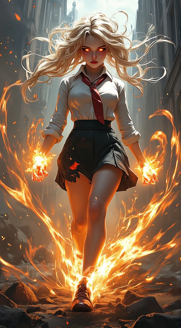 ai character: Phoenix  background