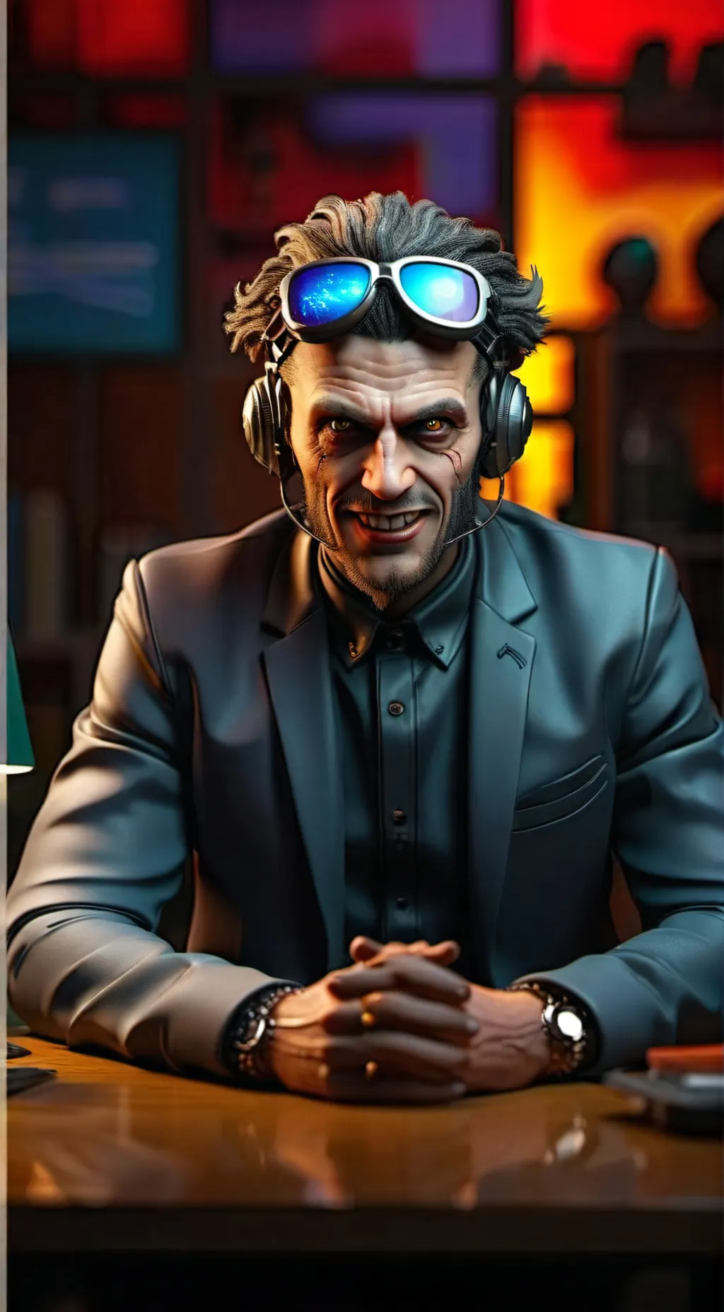 ai character: Dr. Memeo L. Memes background