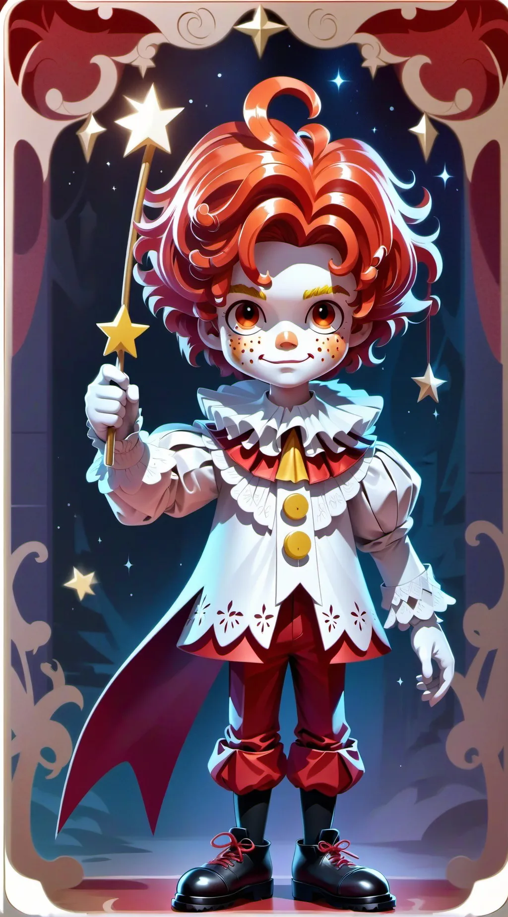 ai character: Ronald McDonald background