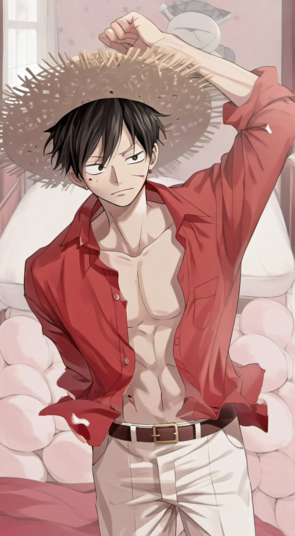 ai character: Monkey D Luffy  background