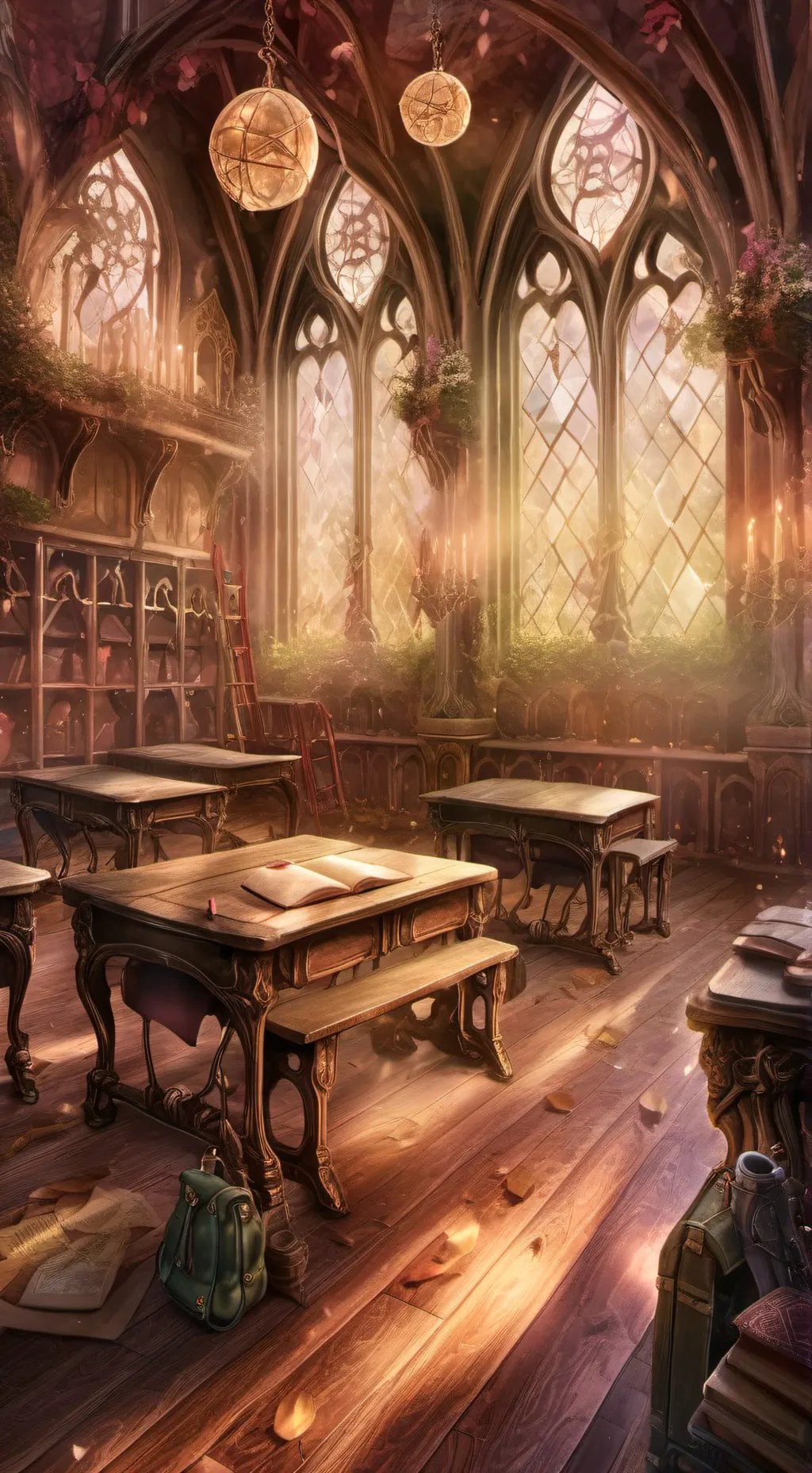 ai character: School fire! background