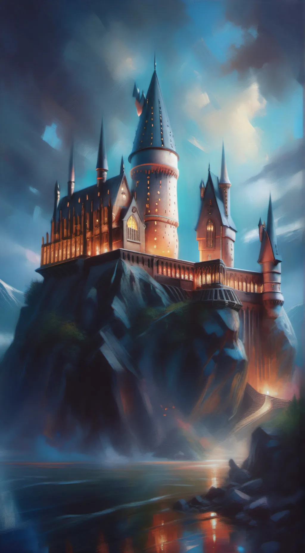 ai character: Hogwarts  background