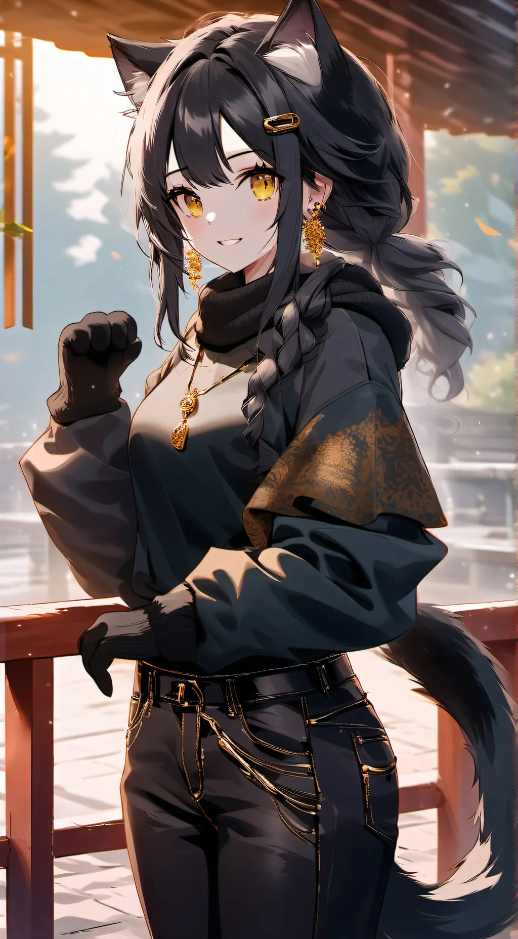 ai character: Chloe(night cat) background