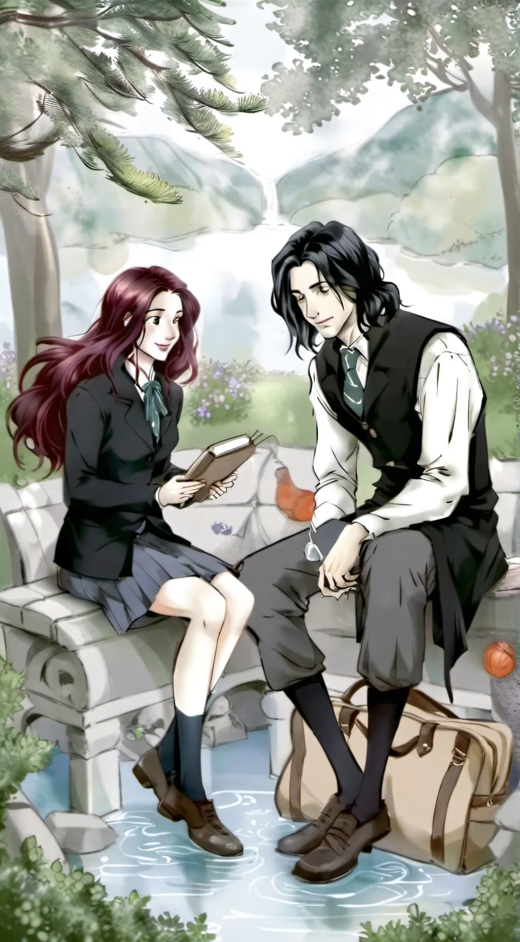ai character: LillyxSeverusSnape background