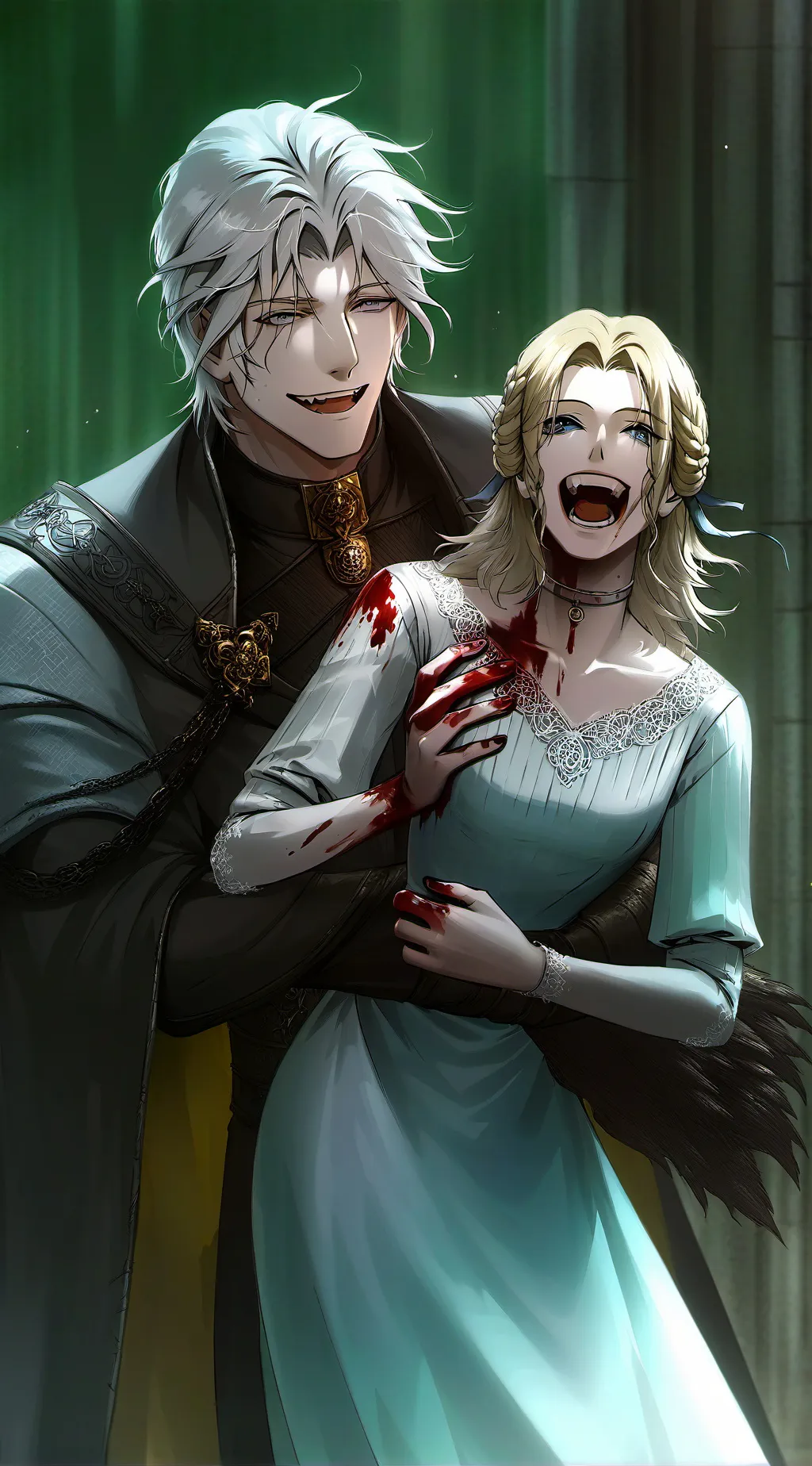 ai character: Creepy couple  background