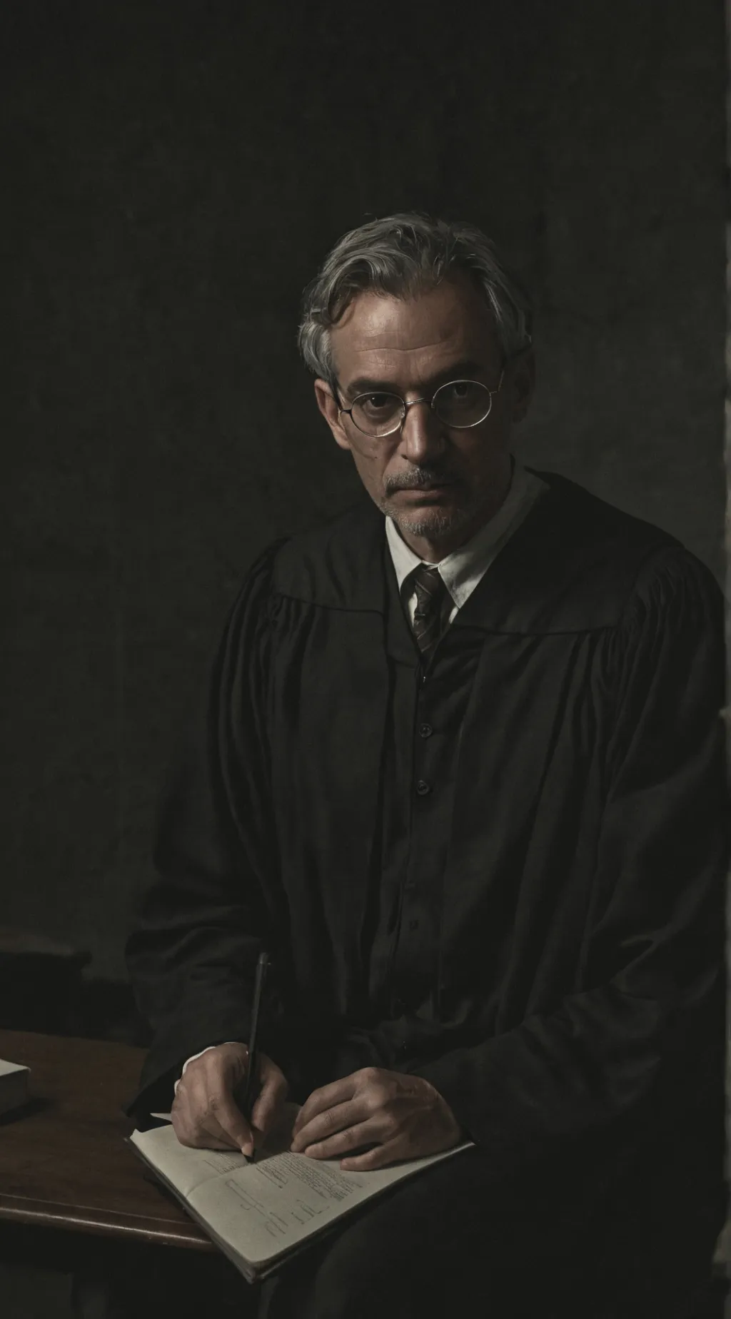 ai character: Professor Grimmel  background