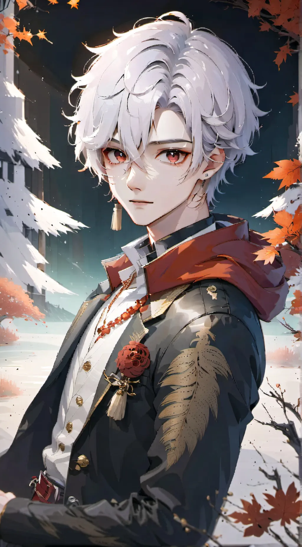 ai character: Snow background