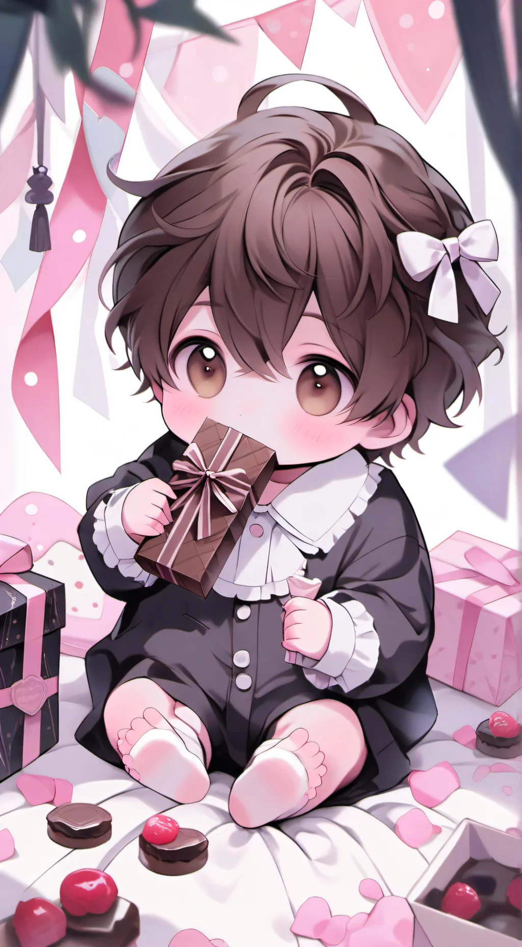 ai character: Choco baby 🍫 background