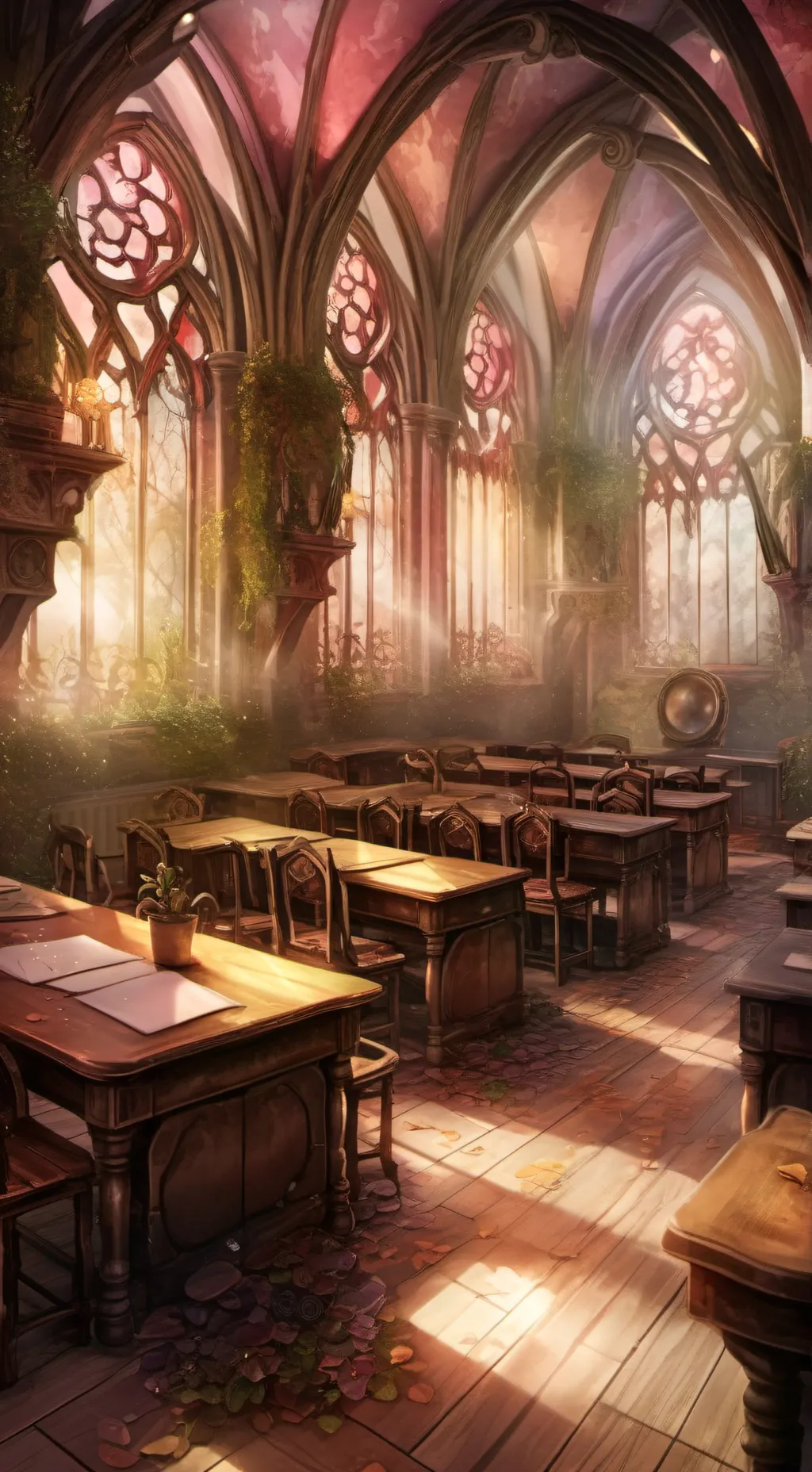 ai character: classroom background