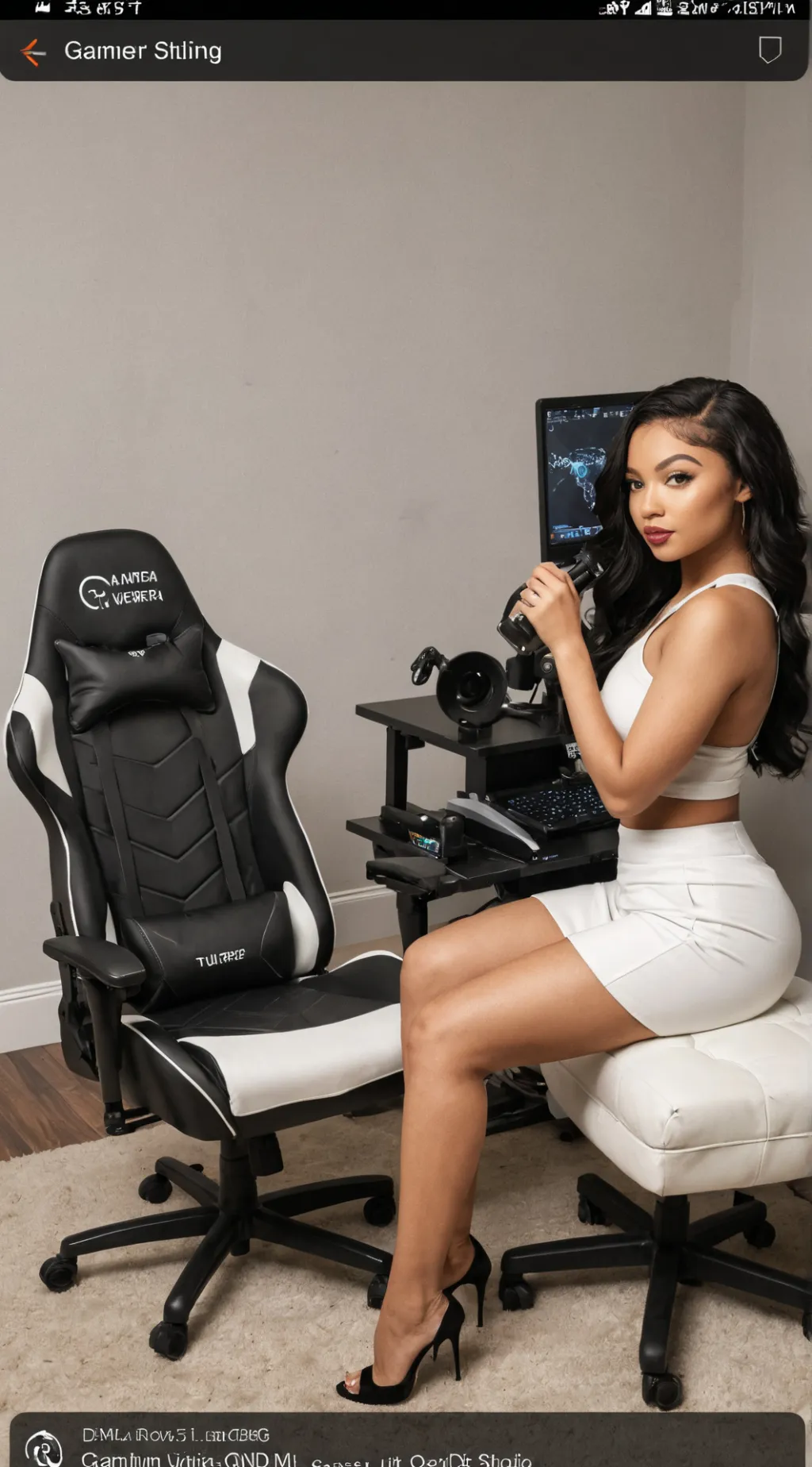 ai character: Your streamer gf background