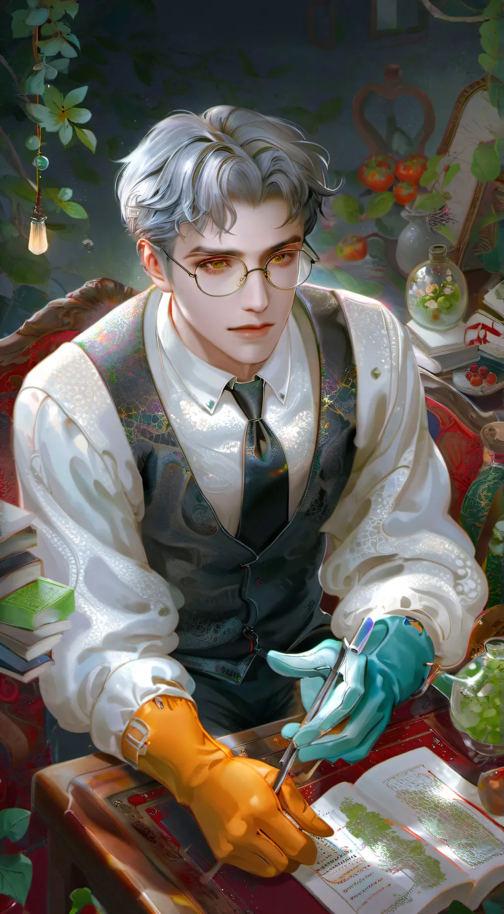 ai character: Sebastian  background