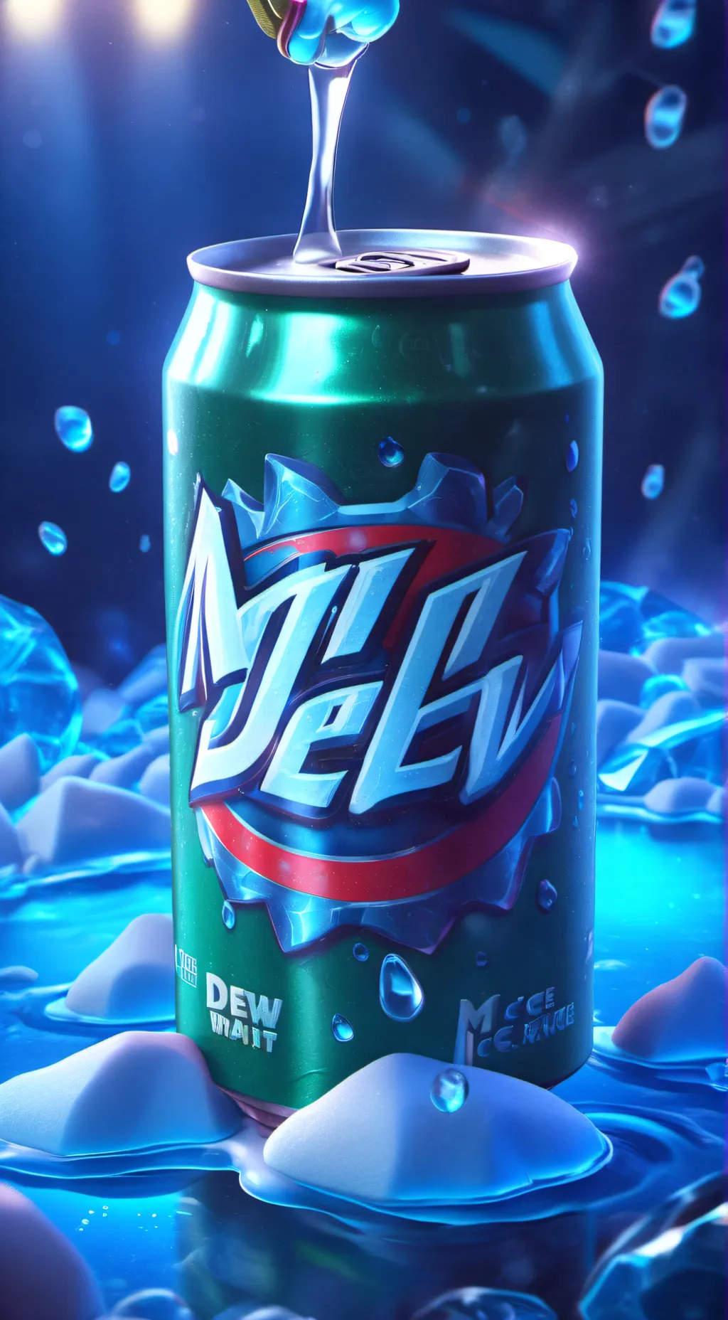 ai character: mt dew ad background