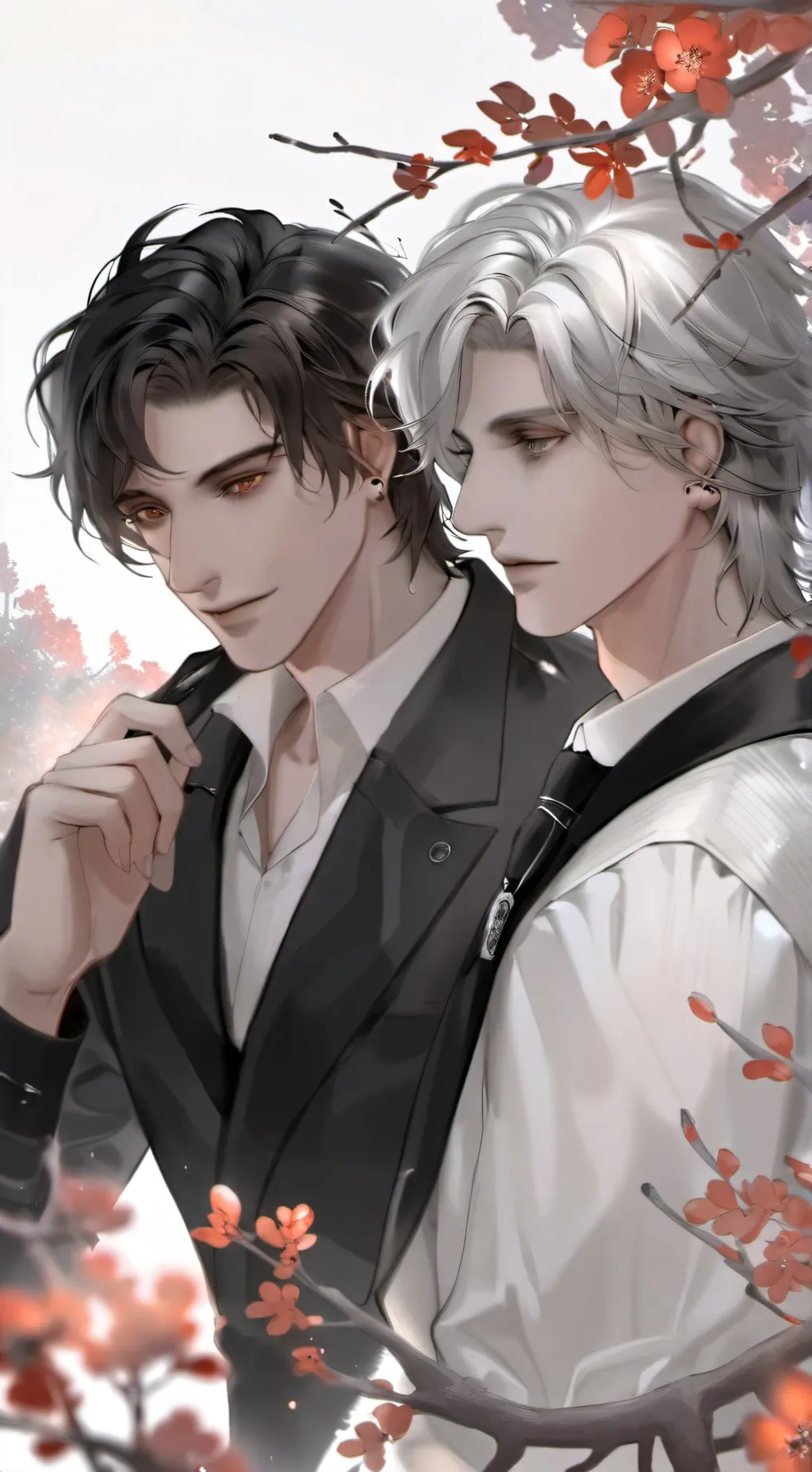 ai character: Black e white background