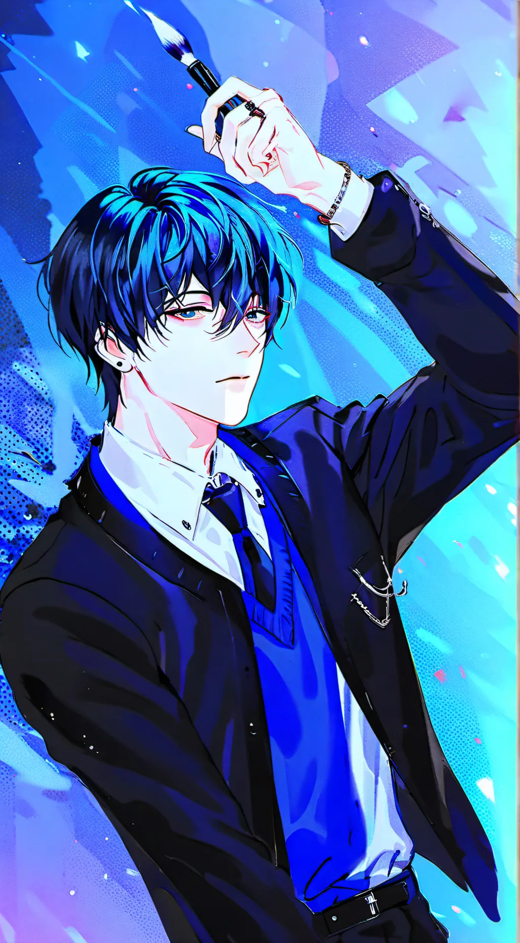 ai character: 🥶💦🫂azul💙💤👮 background