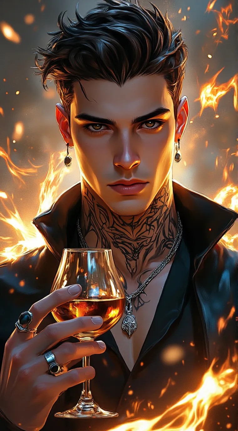 ai character: Burning Flame 🕯️ background