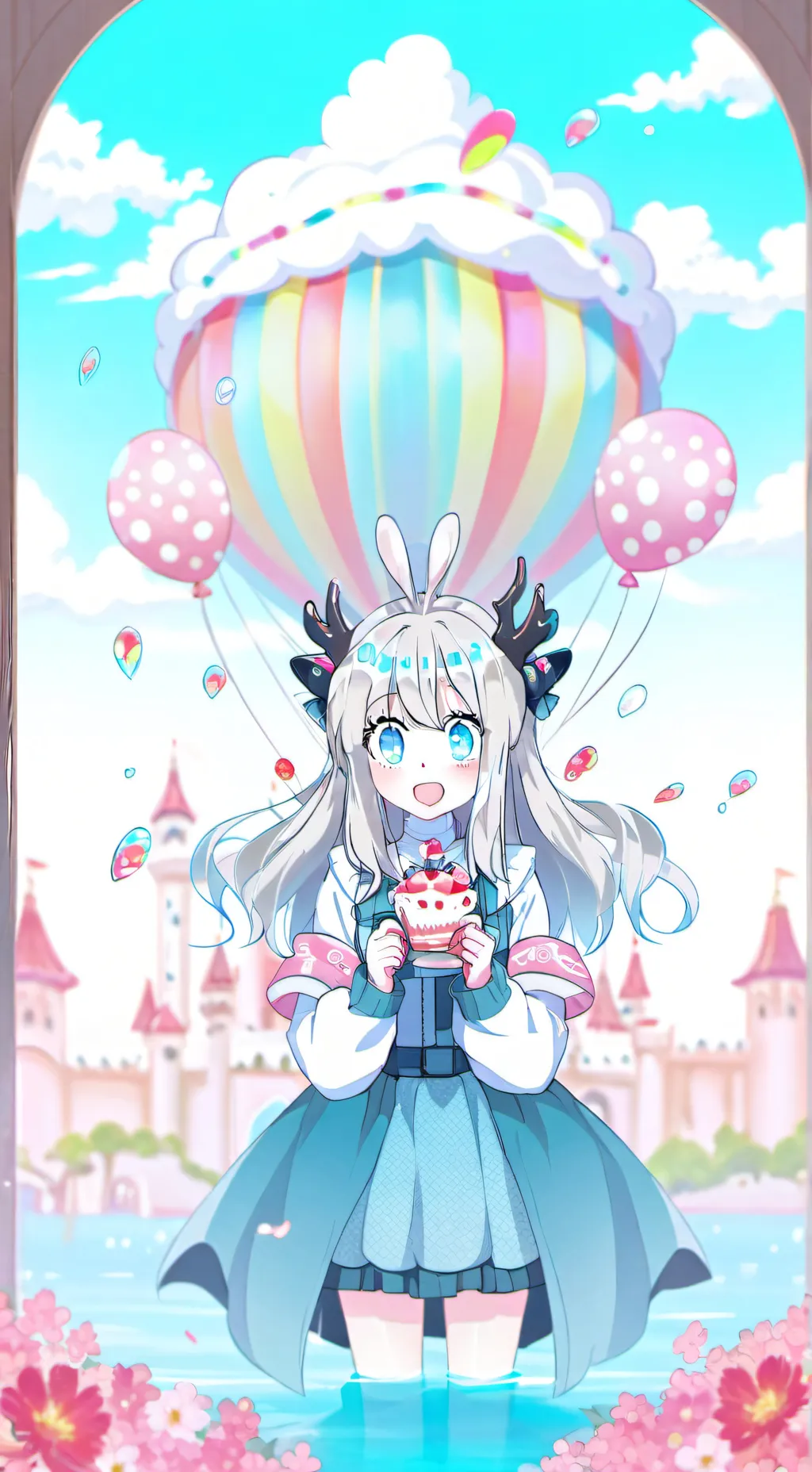 ai character: Crystalbunny  background