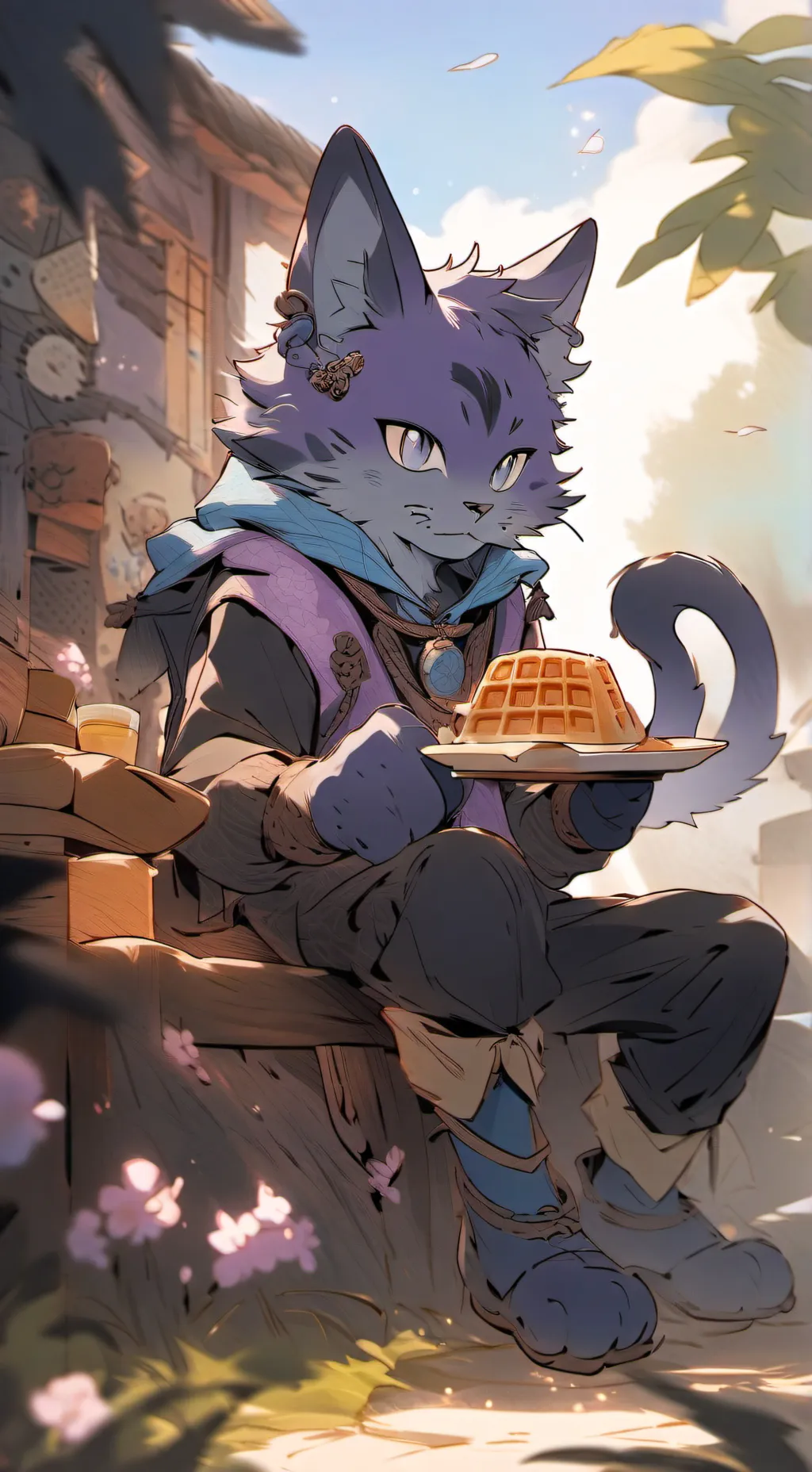 ai character: idk waffles background