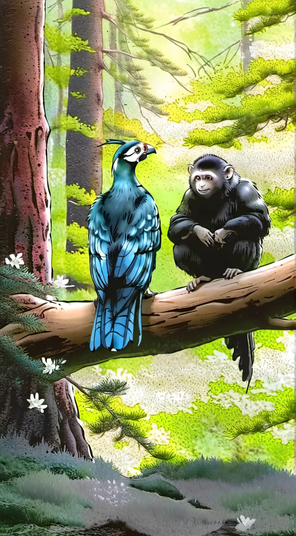 ai character: chimpanzeeni banna background