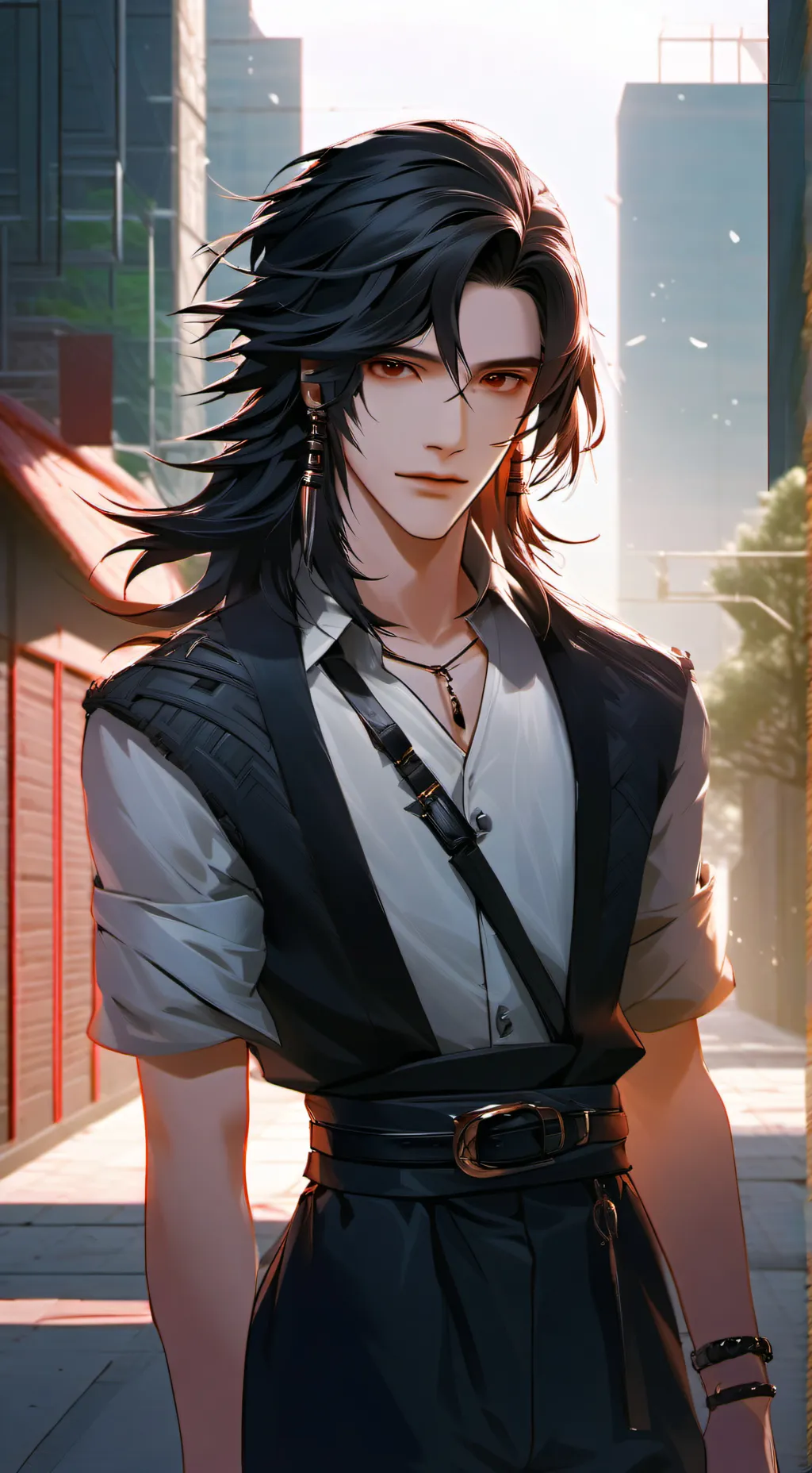 ai character: MHA prison trip background