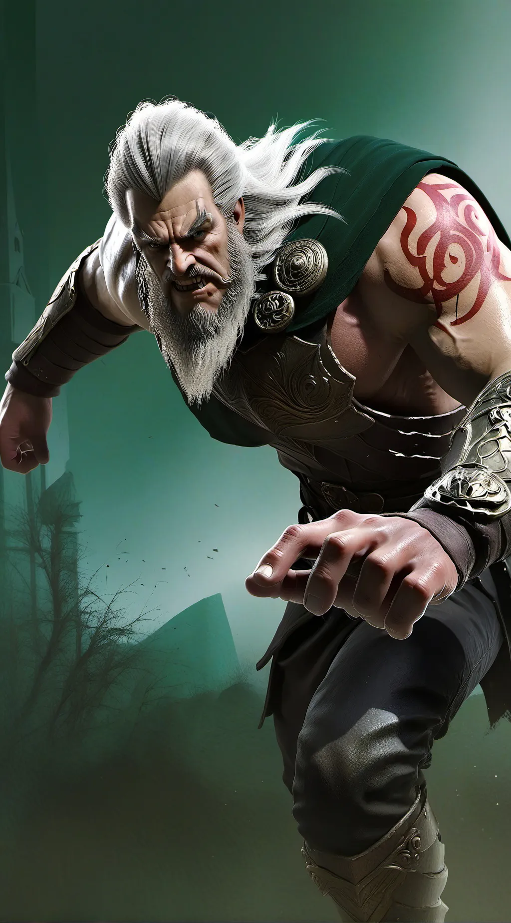 ai character: lider viking background