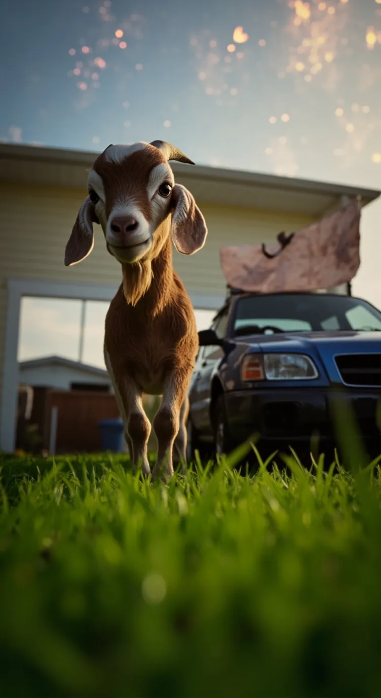 ai character: 4th of July goat background