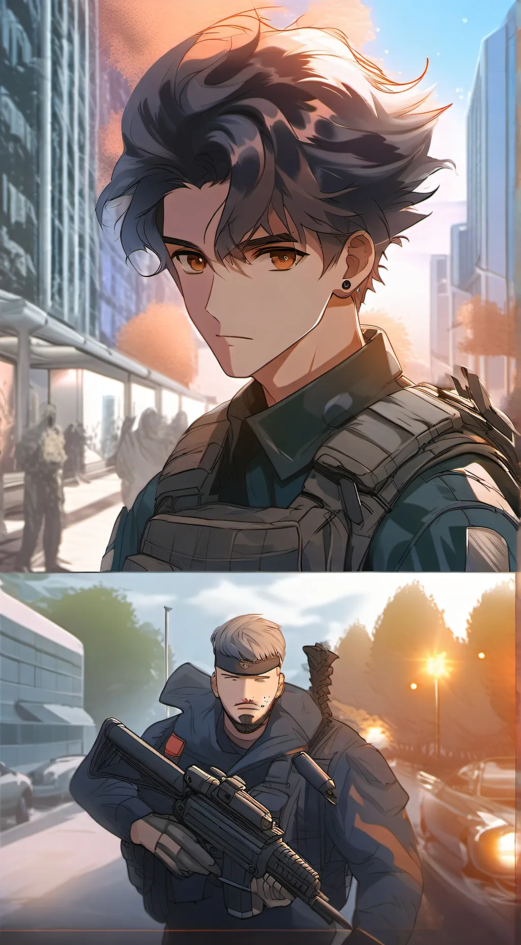 ai character: hybrid war background