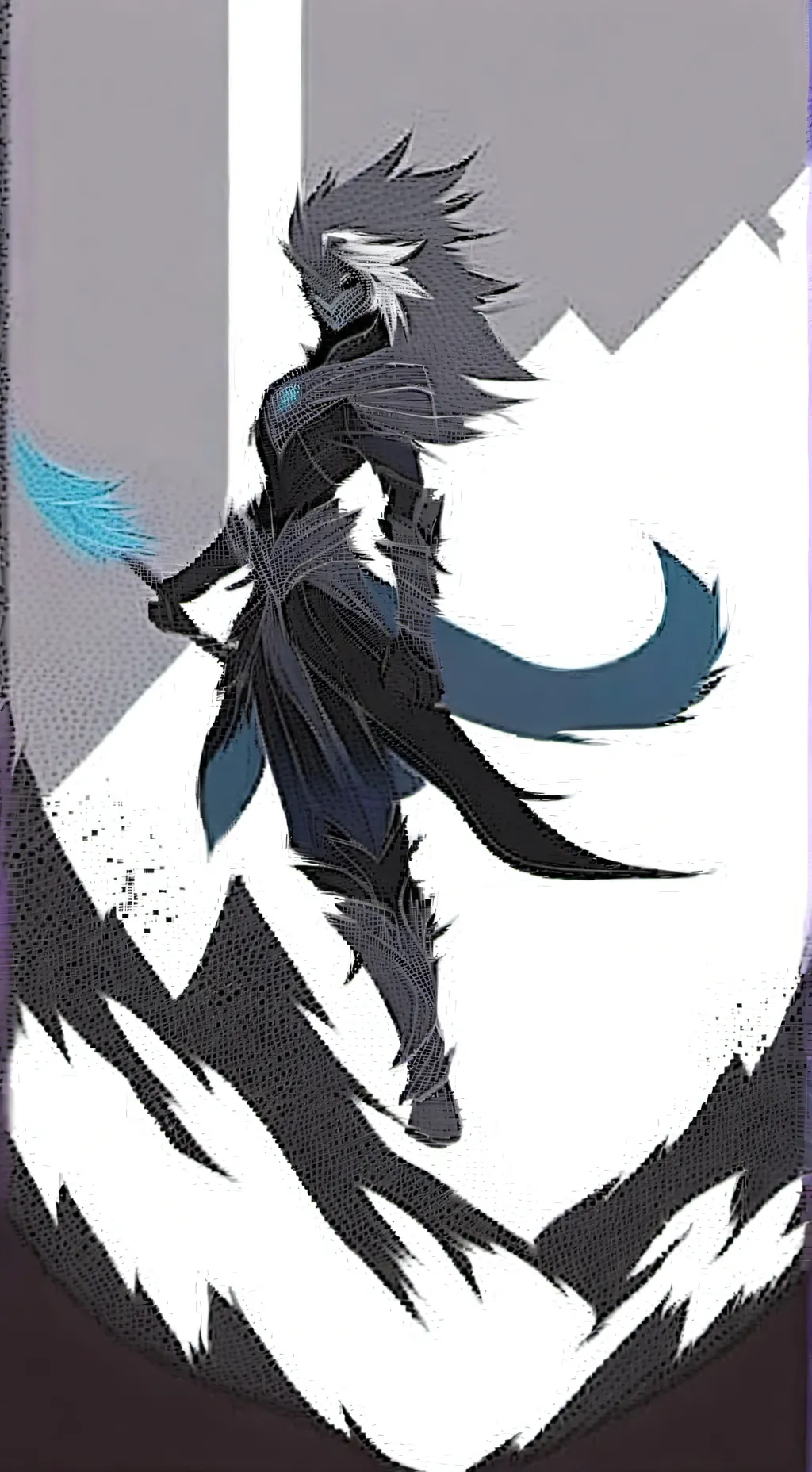 ai character: furry protogen background