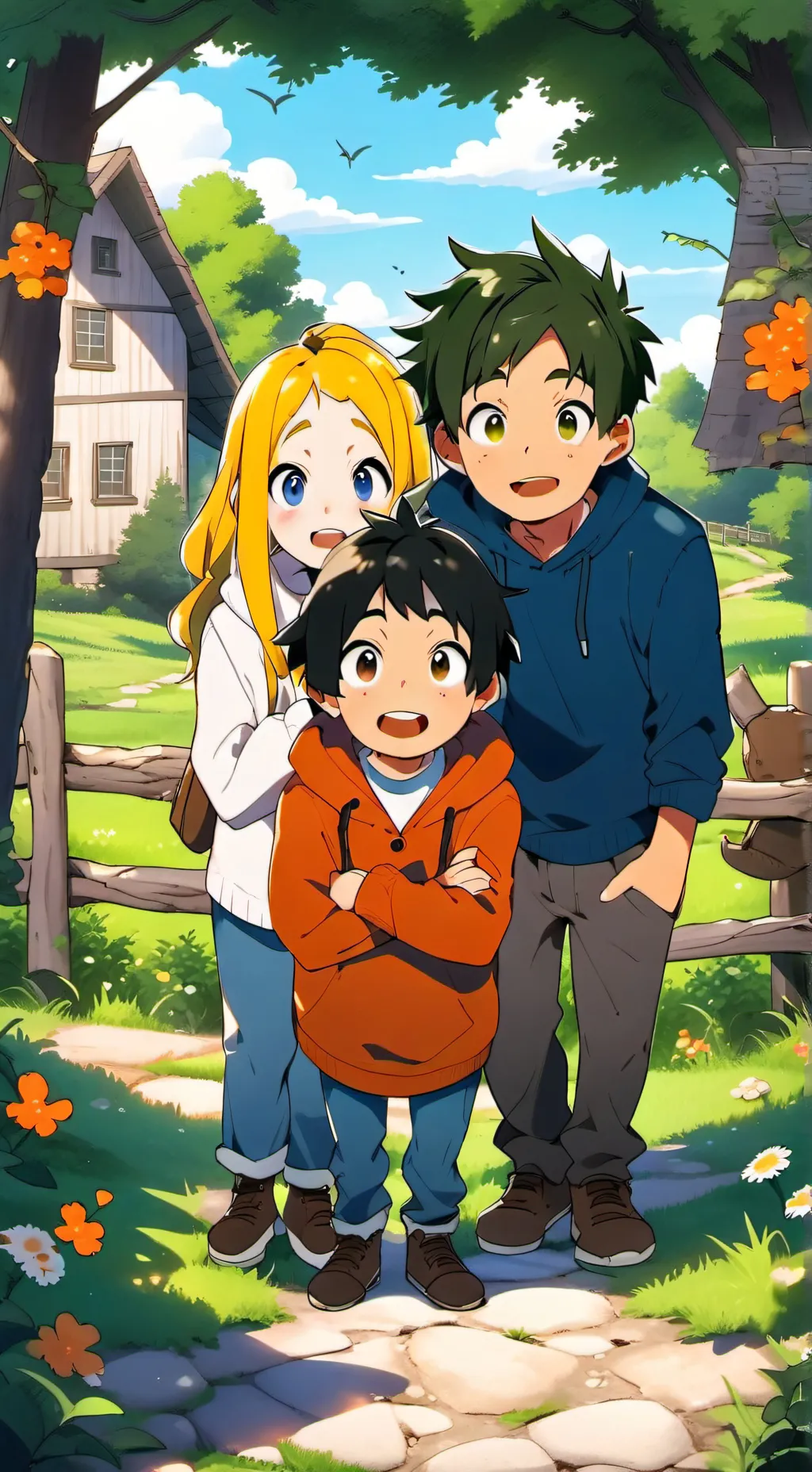 ai character: Green family. background
