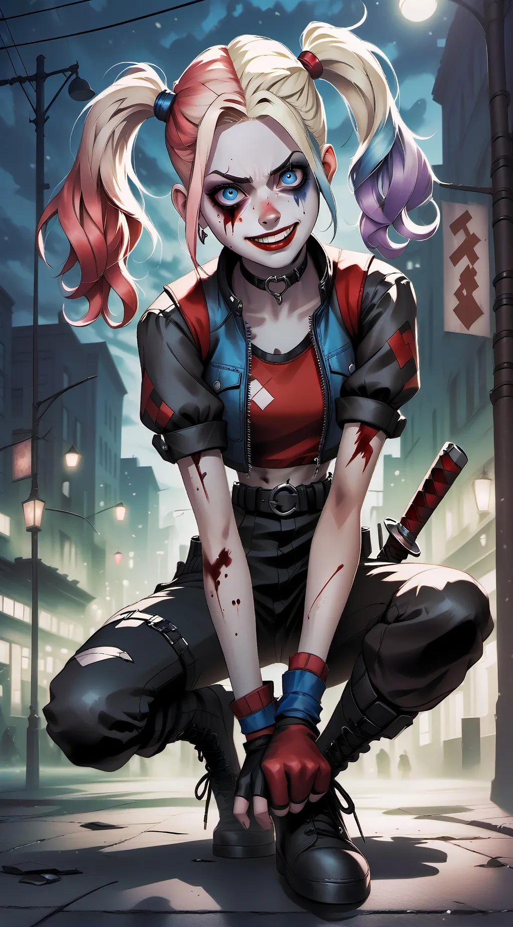 ai character: Harley Quinn background