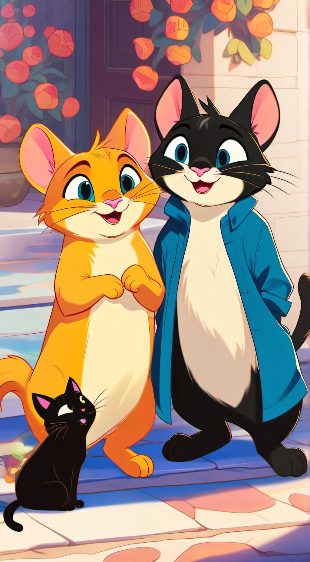 ai character: Honey bunny  background