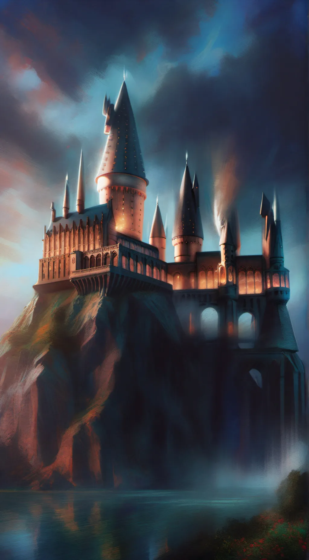 ai character: Hogwarts  background