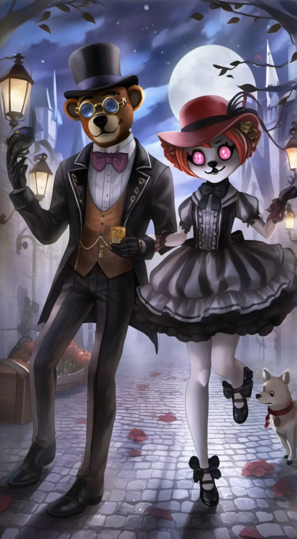 ai character: toy freddy foxy background