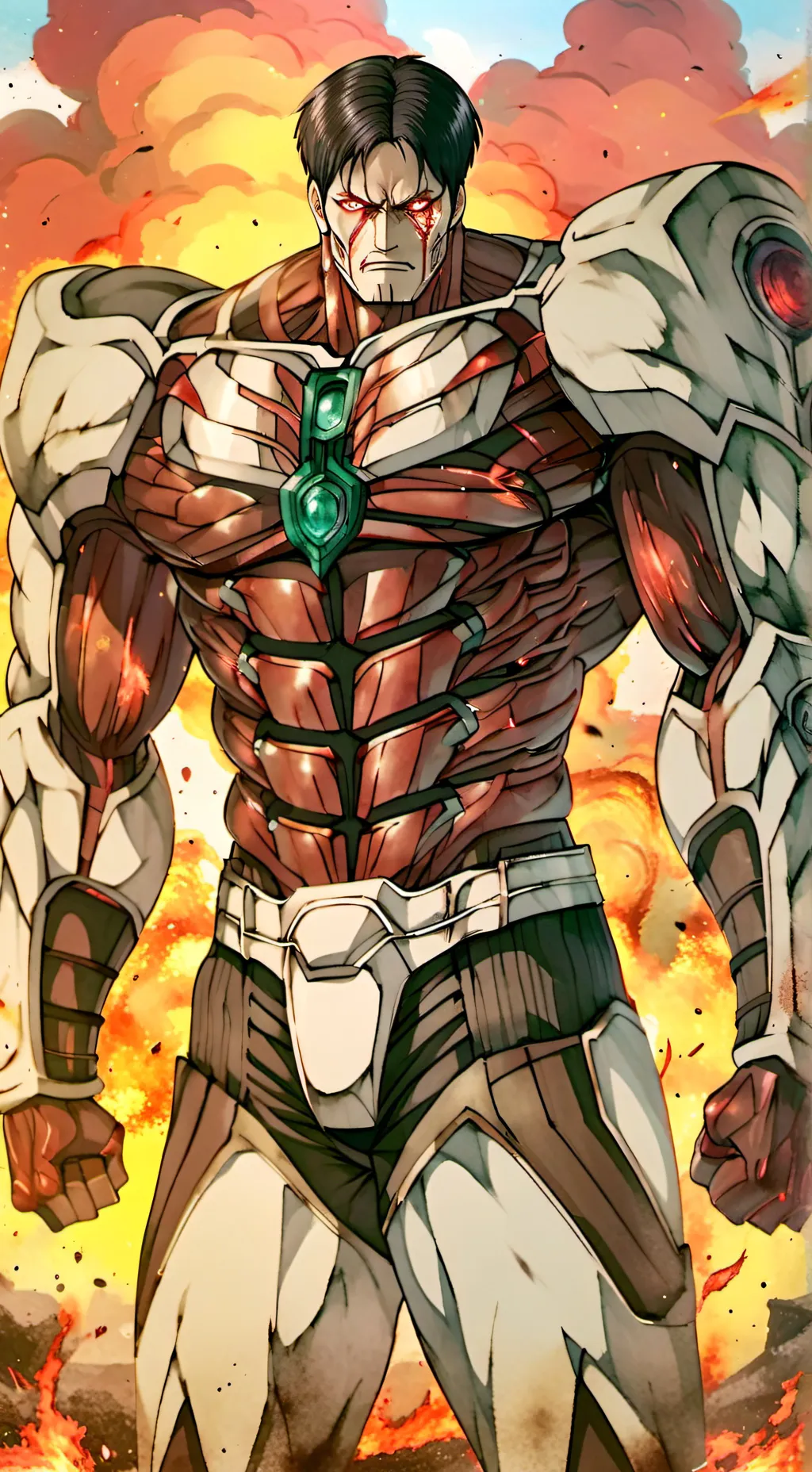 ai character: Reiner Braun  background